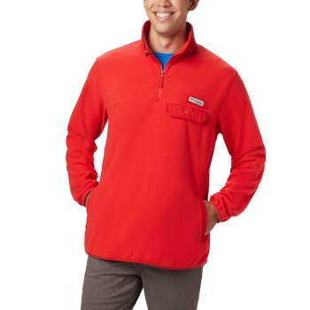 Pánské Svetry Columbia Harborside II Fleece Červené SPIGRT723